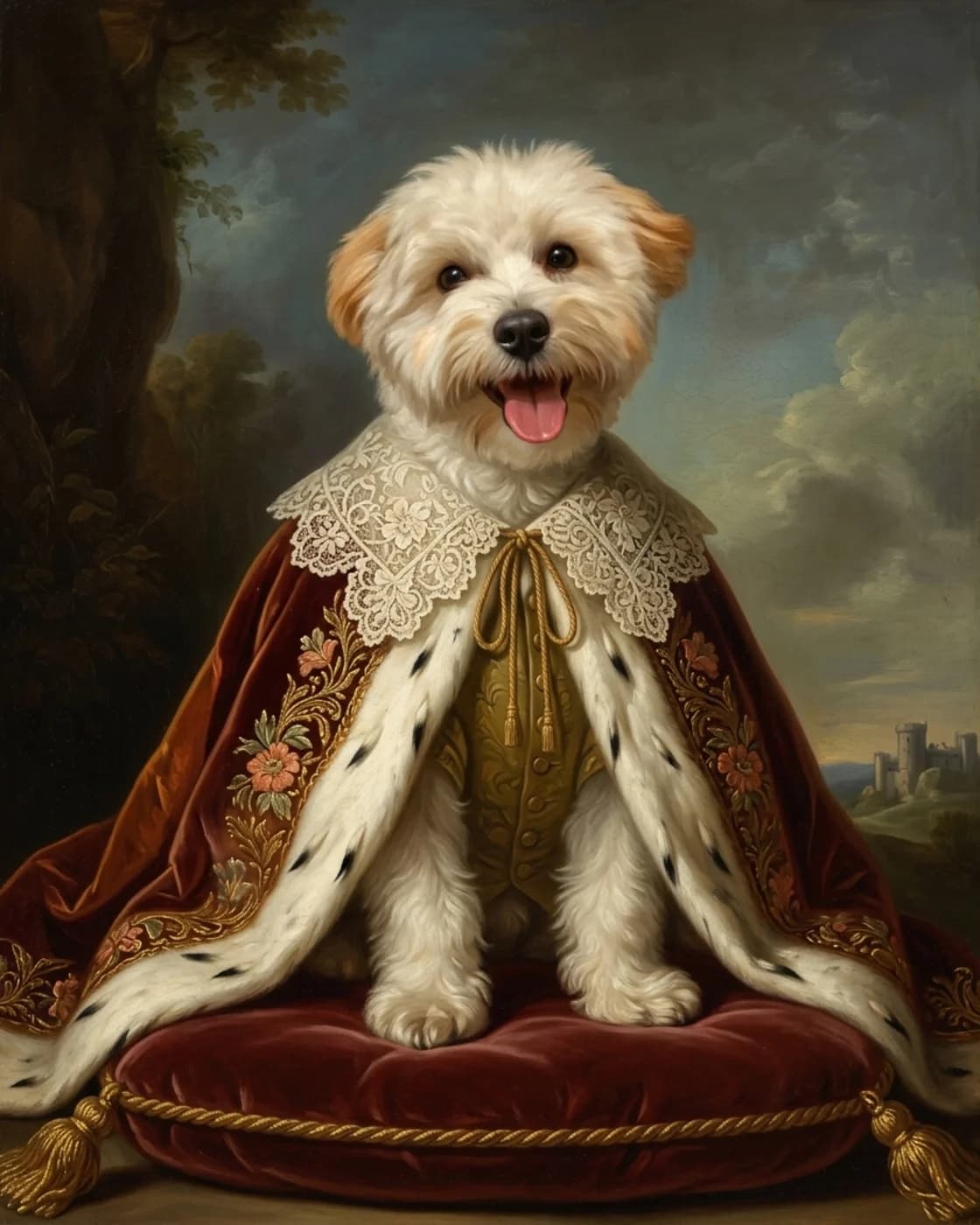 Mushy transformed into a full seated Royal Court portrait